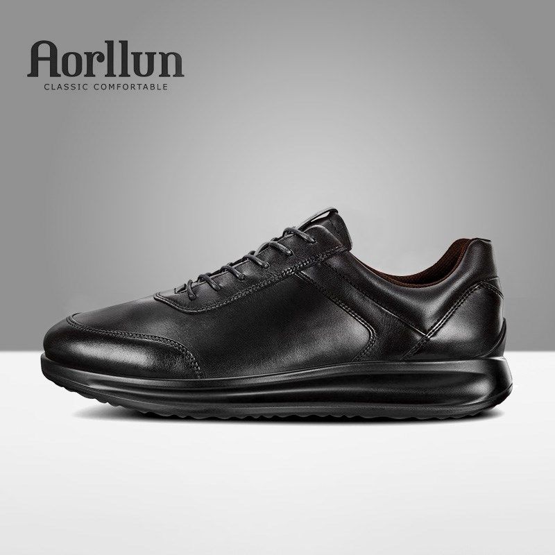 男士休闲皮鞋头层牛皮秋冬款商务脚宽软底轻质舒适真皮运动休闲鞋,流行男鞋,休闲皮鞋,淘宝优惠券,粉丝福利购,淘宝优惠卷