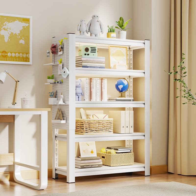 福凯祥洞洞板书架置物架组合家用多层书柜M落地收纳架钢制储物架