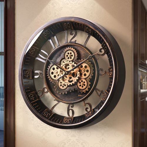 挂钟客厅2025新款挂墙美式复古高级感家用挂表高端大气欧式时钟表