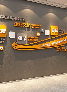 公司企业文化布置团队激励志标语办公室墙面装饰贴纸画氛围高级感