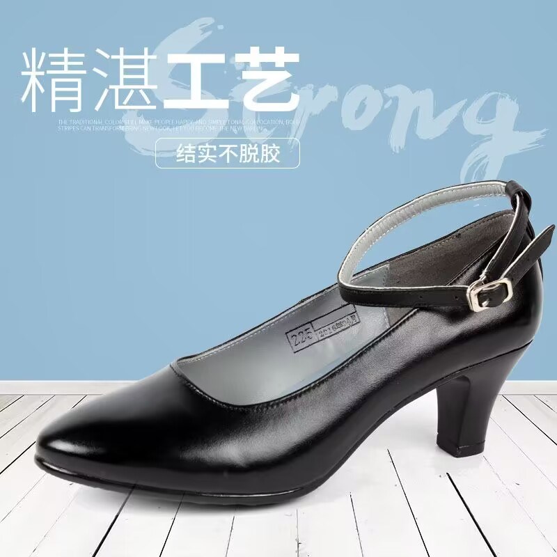 正品女春秋皮鞋夏季皮鞋真皮女士单鞋制式正装皮鞋中高跟礼服皮鞋