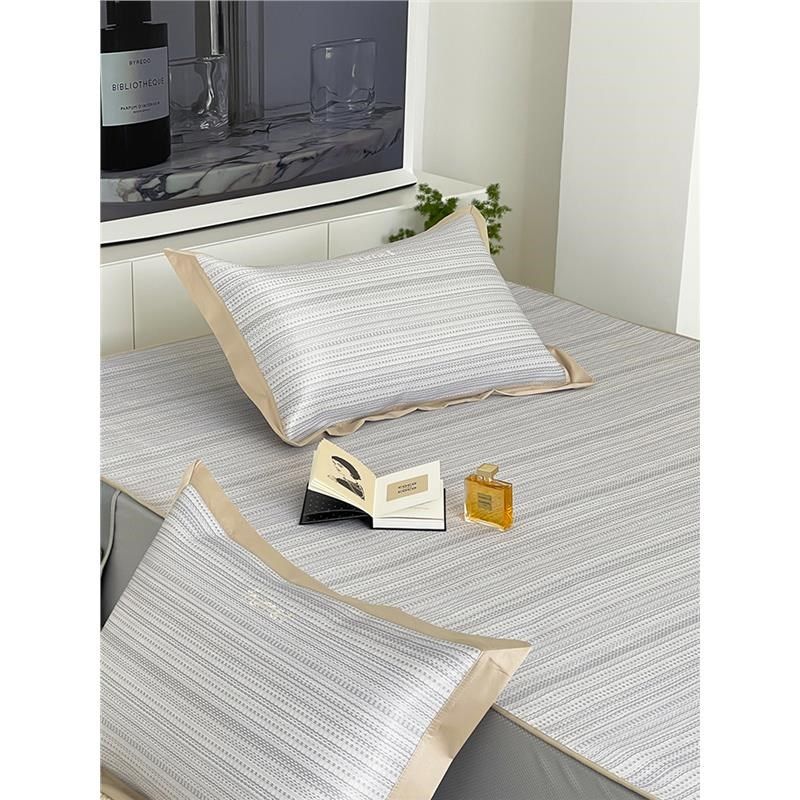 高端A类抗菌凉感冰丝凉席三件套床笠款夏季可折叠水洗空调软席子,床上用品,冰丝席,淘宝优惠券,粉丝福利购,淘宝优惠卷