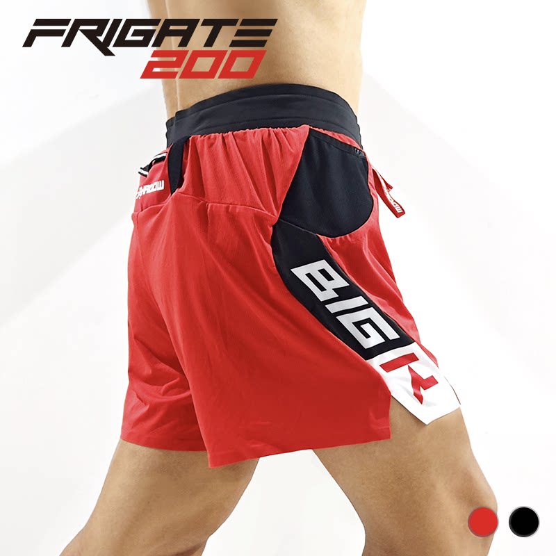 BIGK大K 官方旗舰店 FRIGATE200越野运动五分短裤多口袋自带杖包