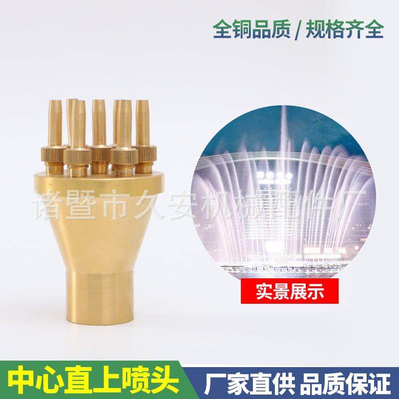 压直喷水枪多功能家用浇花园林铜冲洗器可调节水管中心直上喷头