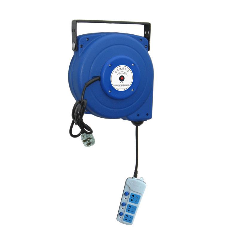 深圳自动伸缩电缆线卷盘 宝润佳工业弹簧20米电源线卷管器 绕线盘