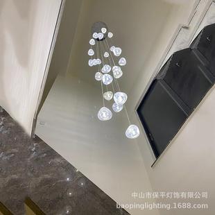 樱桃水晶玻璃球吊灯现代客厅餐厅灯具创意个性楼梯复式楼大厅吊灯