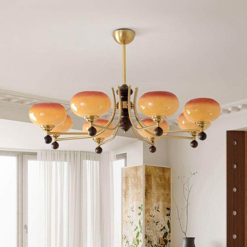 新款胡桃木包豪斯客厅灯吊灯焦糖色中古复古卧室房间餐厅吊灯灯具,家装灯饰光源,智能吊灯,淘宝优惠券,粉丝福利购,淘宝优惠卷