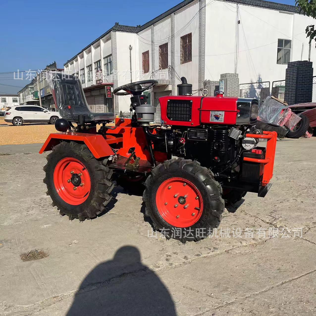 15马力四轮自走式拖拉机 单杠柴油两驱压地机秸秆农田播种镇压机