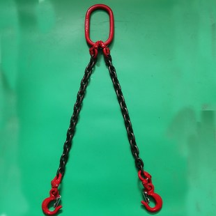 双钩起重吊链模具吊环专用吊钩双链挂钩四腿链条索具尖嘴勾细筋勾