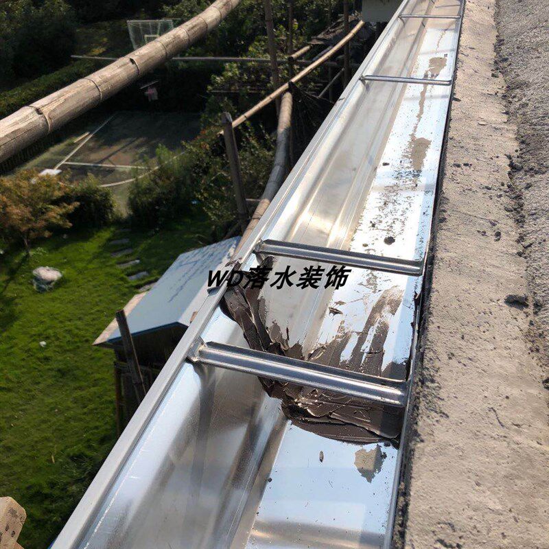 别墅铝合金彩铝天沟型材雨水槽落水管雨水管江浙沪皖线下上门安装