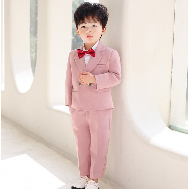 儿童马甲套装男童西装秋冬花童婚礼礼服宝宝周岁中小童英伦演出服