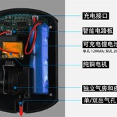 小型鱼缸氧气泵充电充加氧泵静音养鱼家用户外钓鱼便携两用打氧机