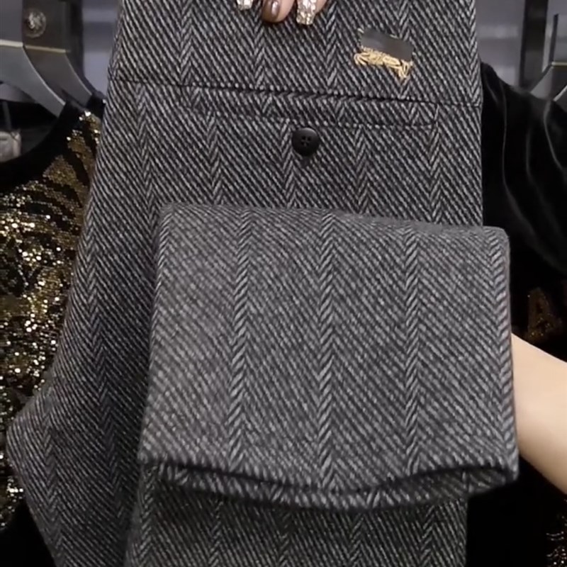 61039 春夏男士休闲裤散腿小直筒裤子男条纹西裤春季舒适中年男裤