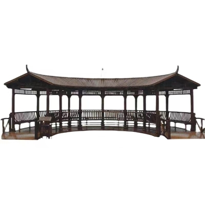 凉亭别墅庭院户外长廊仿古文化防腐苏式实木廊亭连廊亭子回廊廊架