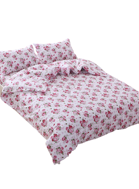 被罩单件 纯棉单人150x200白底大花被套全棉双人180x200x230欧式