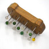 玛瑙宝石经络刷绿檀按摩梳无痕刮痧梳胸腹大腿净身梳身体按摩器