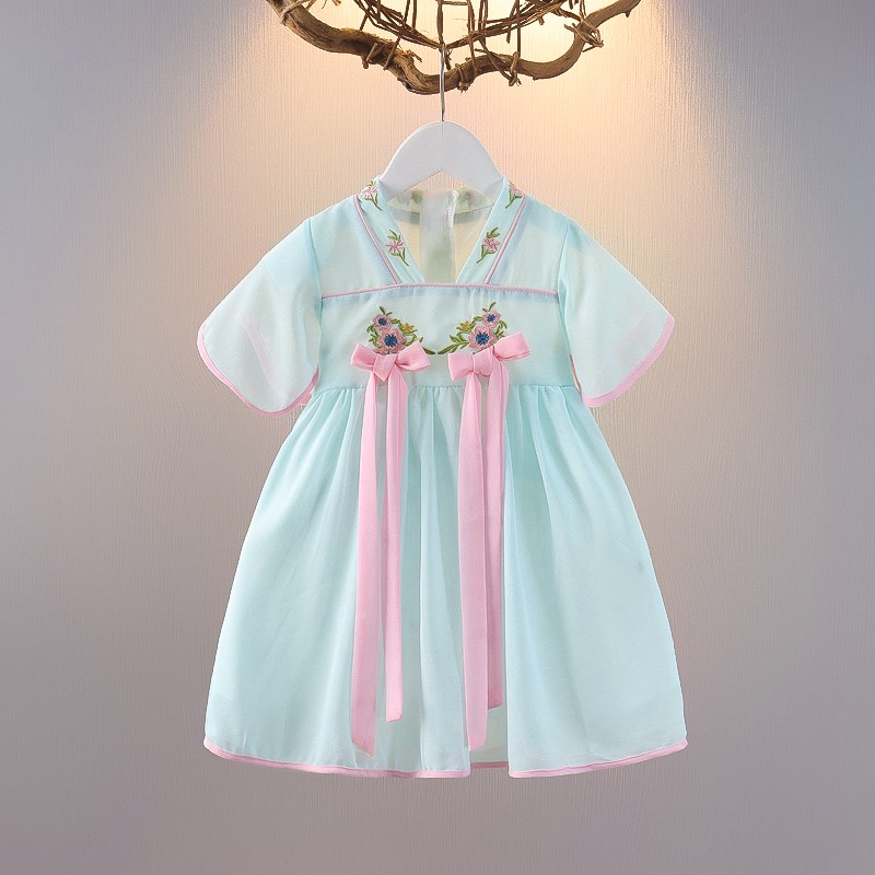 2025女童夏款4岁女宝宝小裙子夏装童装婴儿连衣裙夏儿童汉服夏季5