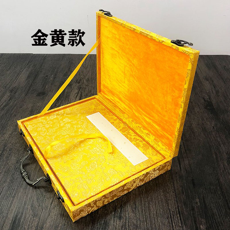 加厚空白宣纸册页摺页12折24页书法国画国展写生印章收藏锦盒整套图片
