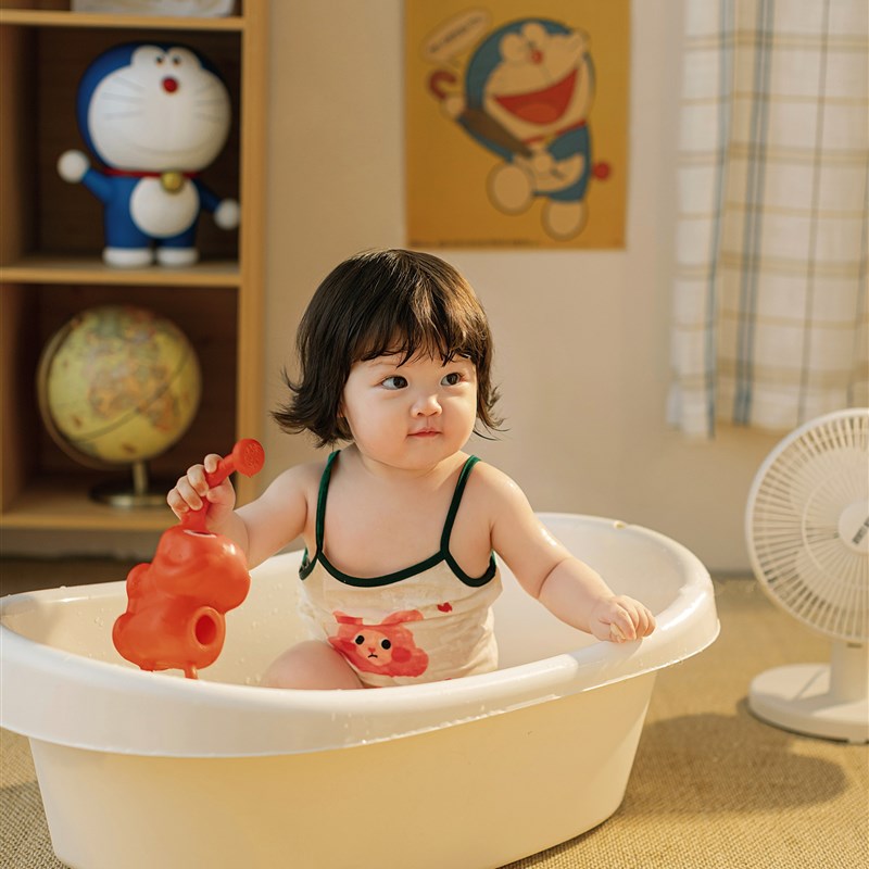 儿童摄影服装夏天宝宝洗澡盆拍照道具宝宝百天照周岁照拍照服装