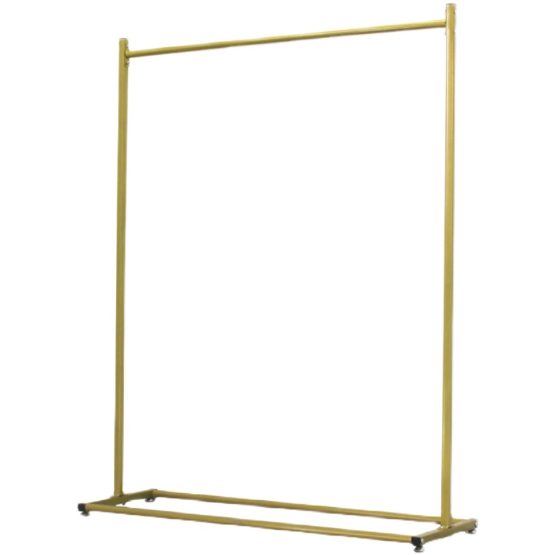 服装店挂衣架北欧金色陈列货架女装店简约中岛落地式展示架龙门架