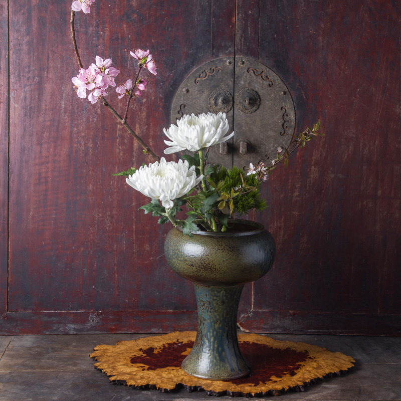 中华花艺花道禅意花器仿柴烧花艺花瓶插花器皿小瓶美人肩剑山器皿,鲜花速递/花卉仿真/绿植园艺,花瓶,淘宝优惠券,粉丝福利购,淘宝优惠卷