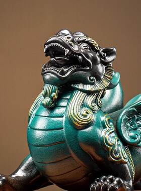 久造 创意陶瓷貔貅摆件新中式家居客厅装饰店铺开业公司乔迁礼品