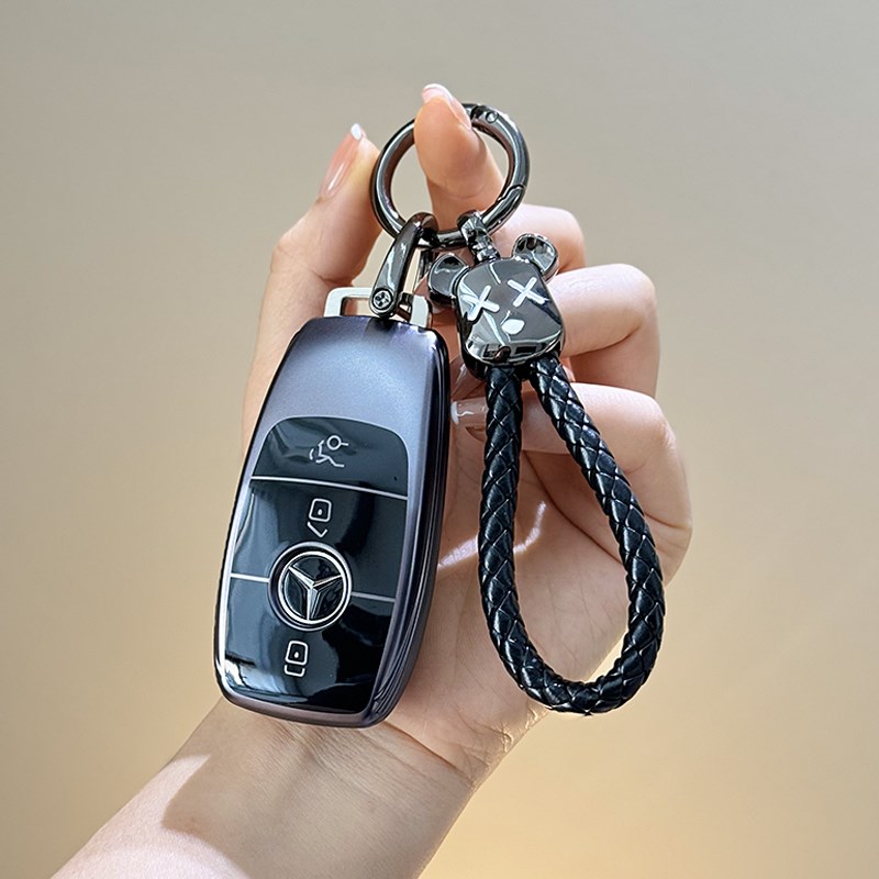 适用奔驰c260l钥匙套e300l车a200l女gla glb220壳glc gle350扣s级