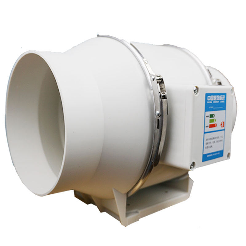 涡轮圆形管道风机5寸地下室小型静音换气扇125厨房斜流增压排气扇