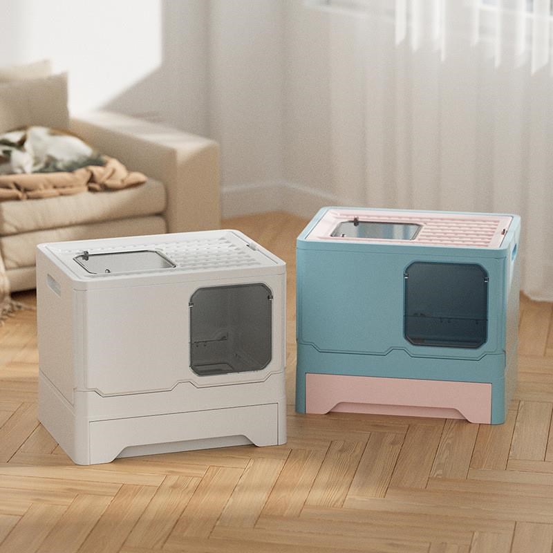 顶入封闭式猫别墅折叠猫砂盆超大号防外溅防臭猫厕所猫咪用品全套