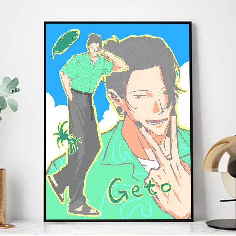 咒术回战夏油杰五条悟diy数字油画手绘填色丙烯画动漫室内装饰画