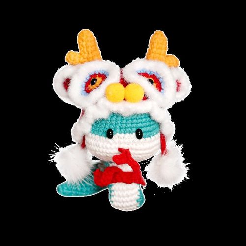 2025年蛇年醒狮包包挂件diy本命年钥匙扣新年礼物手工编织材料包