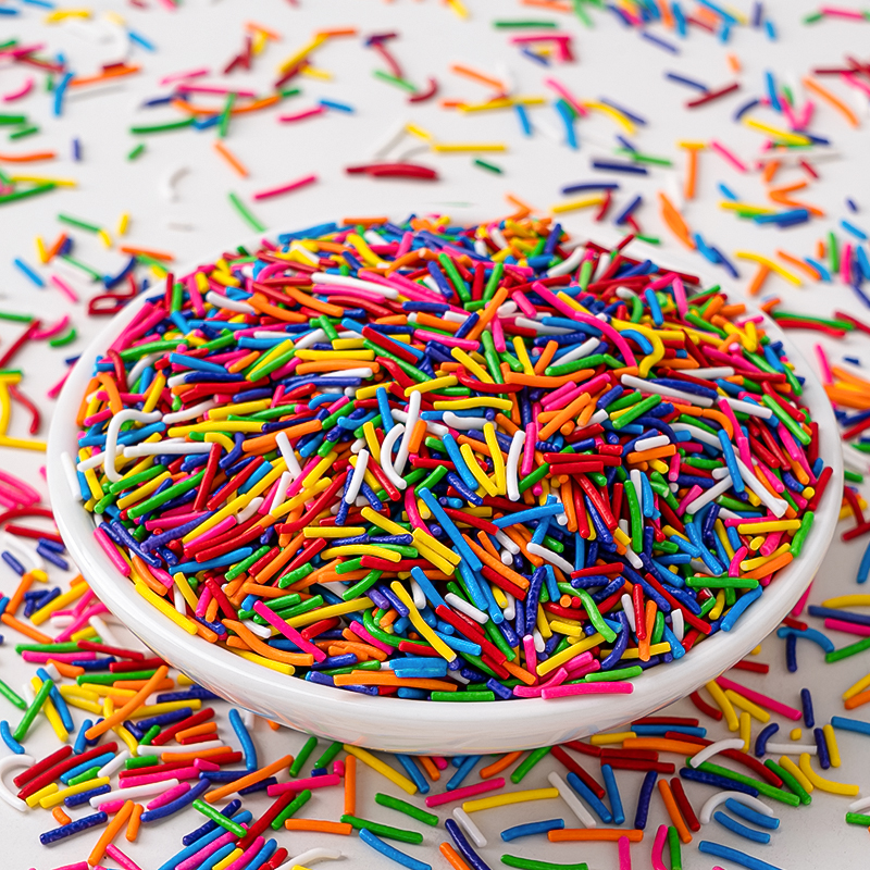 乐焙炫彩针巧克力彩糖针可食用网红彩色蛋糕装饰甜品摆件500g装