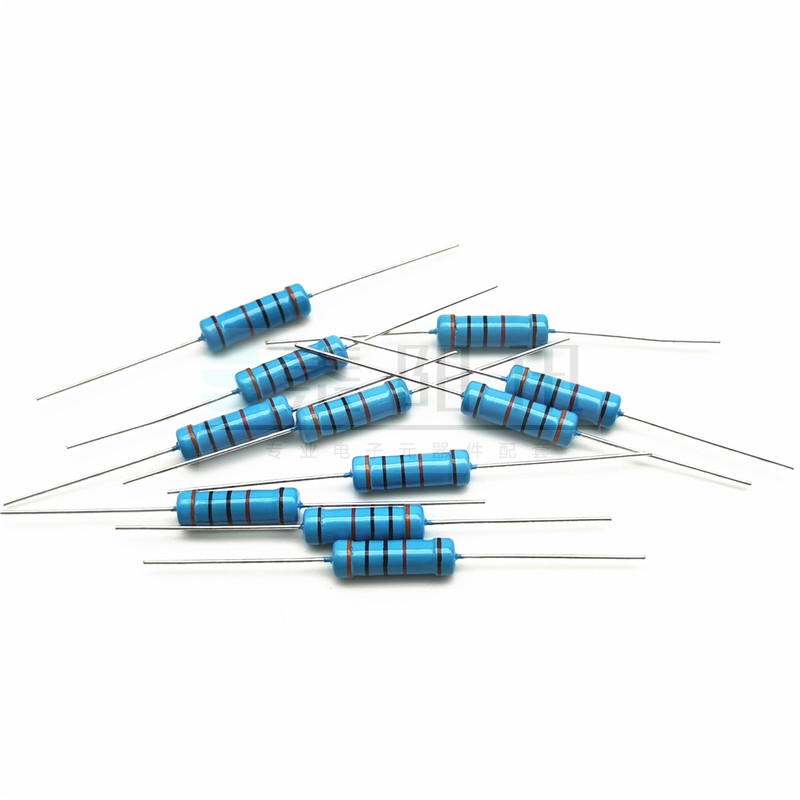 0.5W1W2W3W5W插件金属膜5色环电阻器1K1.5K2K34.75.16.87.59.1K欧