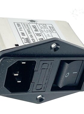 KEILS电源滤波器220V开关插座双保险插座式滤波器CW2B-10A-T(003)