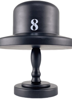 简约创意轻奢实木金属黑色帽子样板间衣帽间卧室设计师软装饰摆件