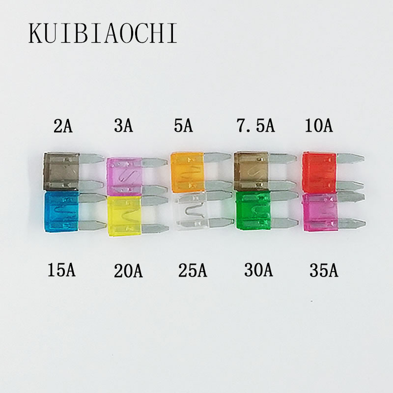小号汽车保险丝包 2A 3A 5A 7.5A 10A 15A 20A 25A 30A 35A各10个