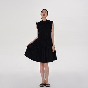 【新品上市】林乔芝2024年夏季新款黑色连衣裙女气质短款小黑裙