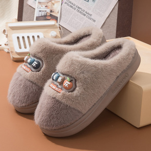 棉拖鞋男士冬季新款卡通室内家居防滑保暖厚底EVA情侣毛绒拖鞋女