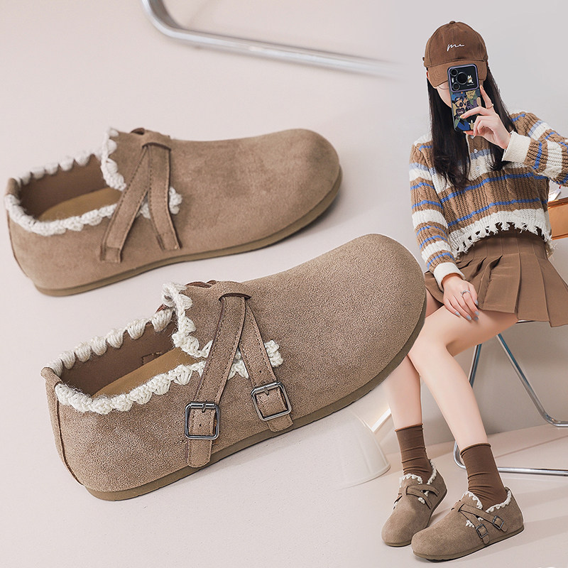 复古厚底全包勃肯鞋女2026春秋新款一脚蹬单鞋休闲轻便百搭豆豆鞋,女鞋,勃肯鞋/软木鞋,淘宝优惠券,粉丝福利购,淘宝优惠卷