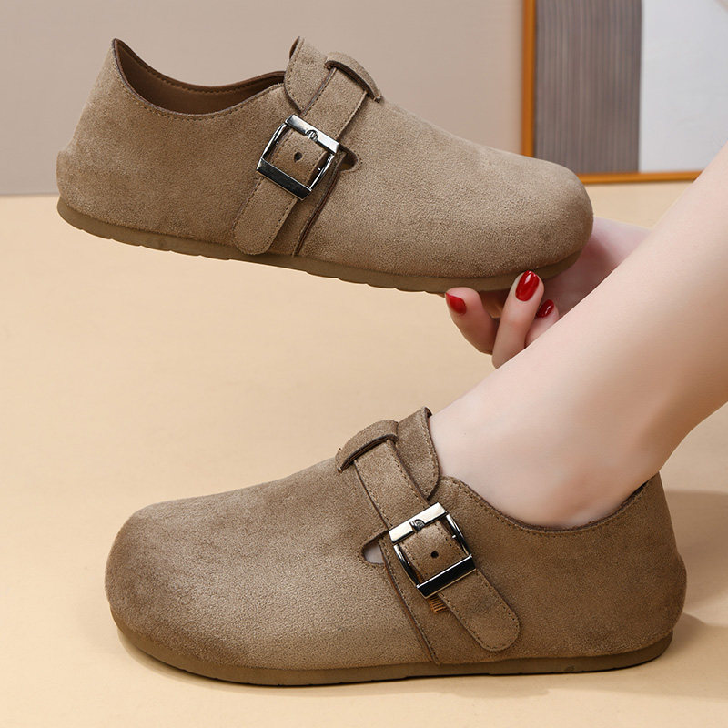 复古厚底全包勃肯鞋女2026春秋新款一脚蹬单鞋休闲轻便百搭豆豆鞋,女鞋,勃肯鞋/软木鞋,淘宝优惠券,粉丝福利购,淘宝优惠卷
