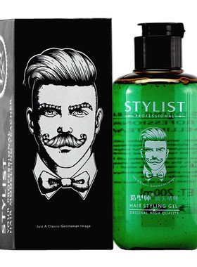 爱发丝 STYLIST造型师绅士油头啫喱男士大背头骷髅头特硬定型膏水