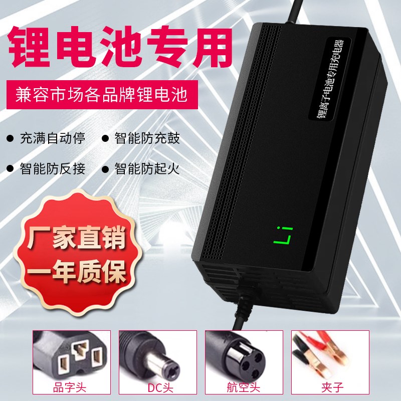 12V锂电池充电器4串磷酸铁锂充电器14.6V10A5A3A2A户外便携式通用