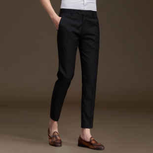 夏季 薄款 西裤 子修身 休闲男士 小脚西装 7分9分裤 男裤 七分八分九分裤