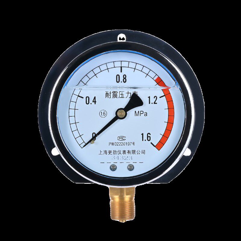 更劲仪表 YN100T船用耐震压力表 气压液压径向带后边 1.6Mpa