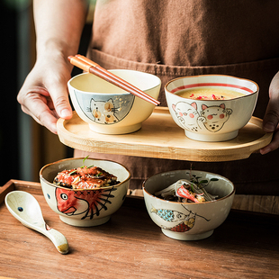 碗家用2025新款高颜值情侣碗可爱陶瓷小碗一人一个专用碗饭碗汤碗