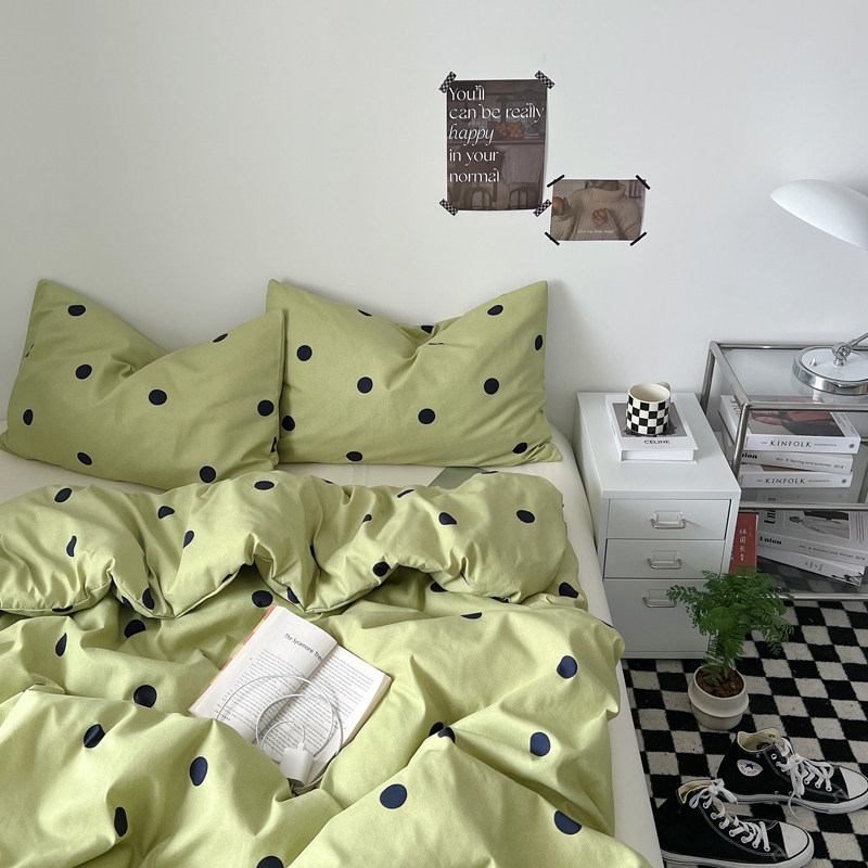给生活加点绿~四件套水洗棉1.8床上用品被罩床单人学生宿舍三件套,床上用品,床品套件/四件套/多件套,淘宝优惠券,粉丝福利购,淘宝优惠卷