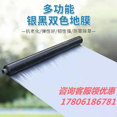 农用地膜加厚银黑双色反光膜果树玉米瓜果辣椒除草除去蚜虫银光膜
