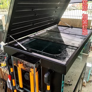 恋石坊高端背包式龙鱼缸金晶至纯超白静音大底滤反冲洗强排包邮