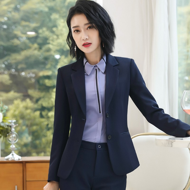 秋冬职业装套装女正装大学生黑色西装外套女春秋工作服西服女上衣