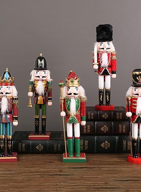 胡桃夹子摆件木质木偶英国士兵电视柜酒柜卧室房间客厅家居装饰品